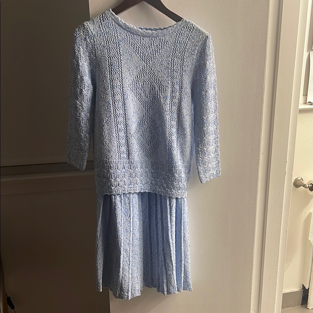 Light Blue Knit  Set